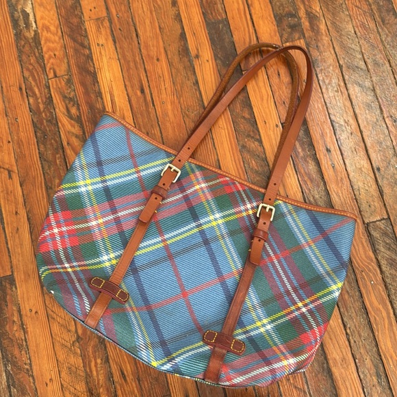 Dooney & Bourke Tartan Tote Bag - Picture 4 of 11